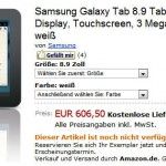 Samsung Galaxy Tab 8.9 para reservar en Amazon