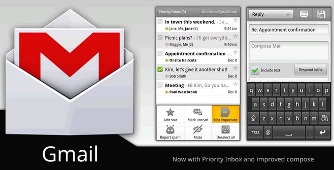 Google mejora el Gmail para Android con la versión 2.3.5