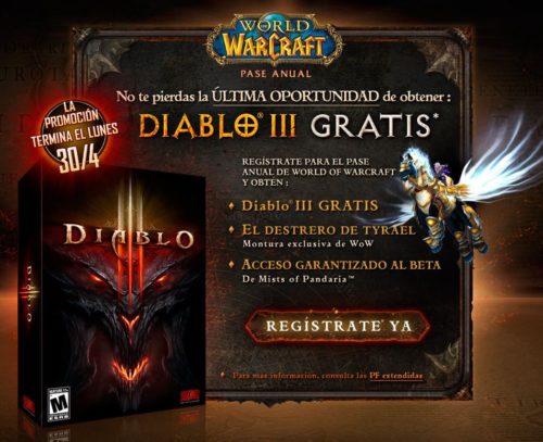Blizzard regala Diablo III con la suscripción anual de World of Warcraft