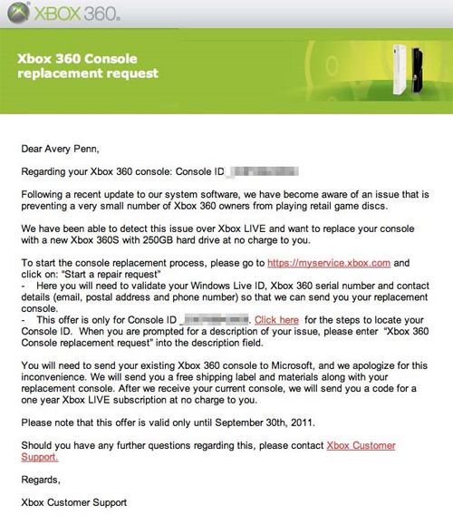 clima abogado sugerir Microsoft ofrece cambio de Xbox a los usuarios que tengan problemas con los  nuevos discos