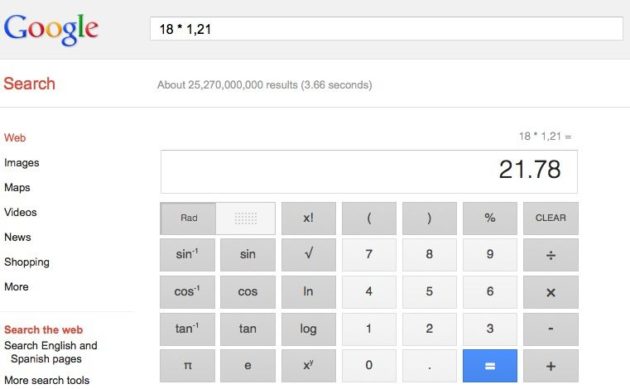 Polo Rana Aburrir Google lanza completa calculadora científica de 34 botones en su buscador