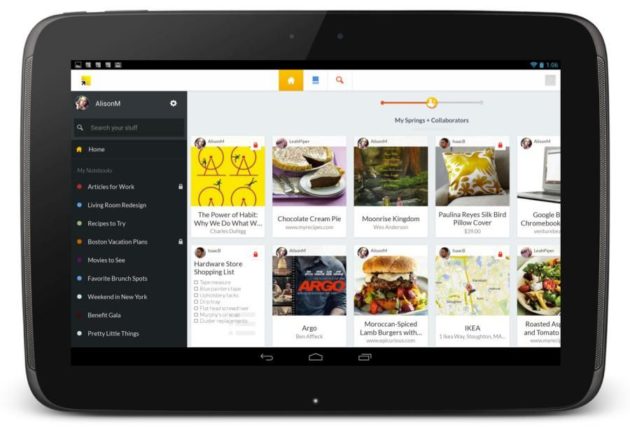 Springpad, notas inteligentes con mucho estilo