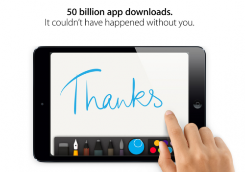 Apple celebra los 50.000 millones de descargas en la App Store