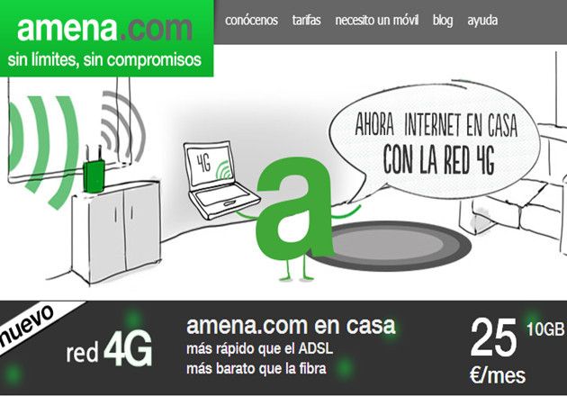 Amena ofrece 4G para el hogar