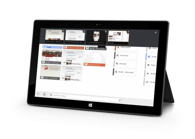 Firefox para Windows 8 Touch