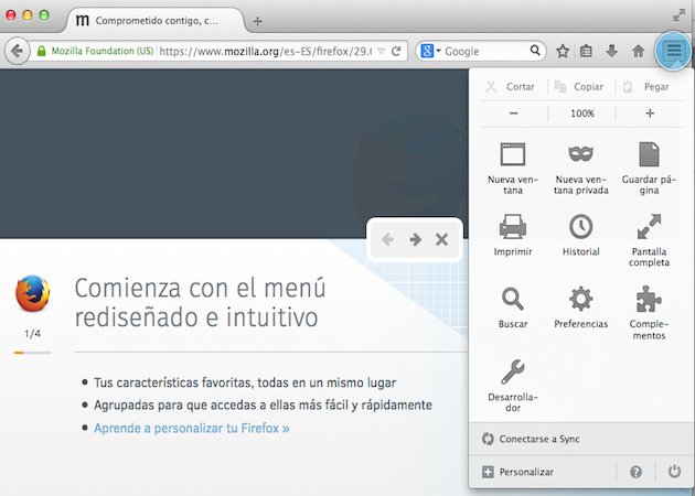 Firefox 29 Australis