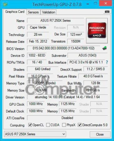 ASUS Radeon R7 250X, análisis