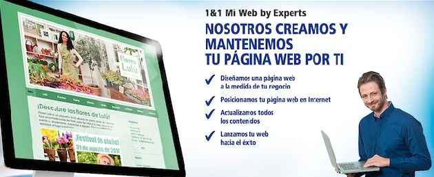 1&1 crea y mantiene tu página web gracias a Mi Web by Experts