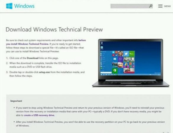 Windows 9 Technical