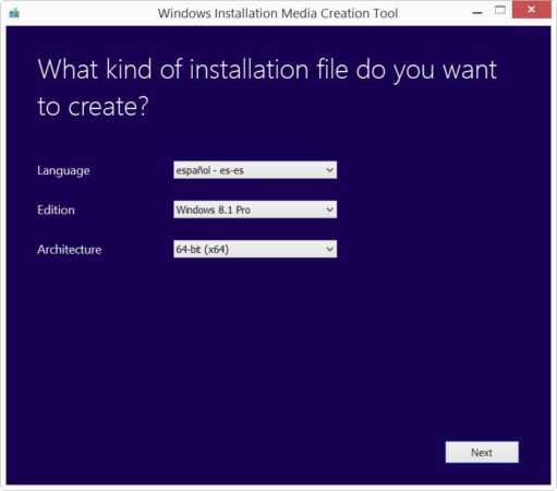 instalación para Windows 8.1