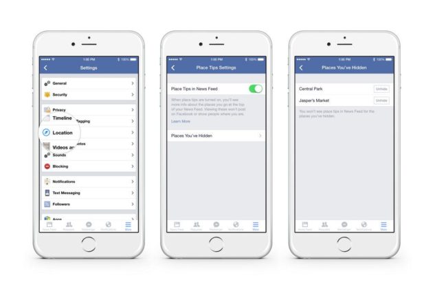 Cómo desactivar Place Tips en la app de Facebook para iPhone