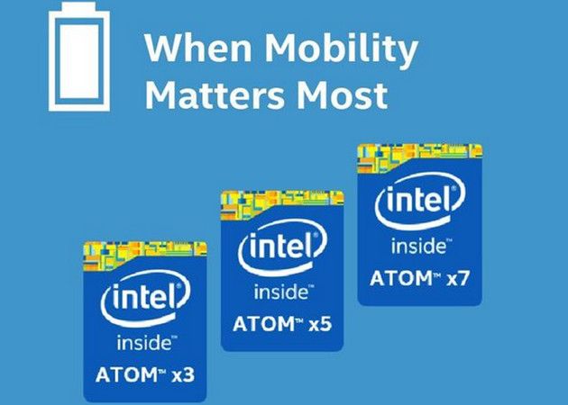 Intel renombra los procesadores Atom x3, x5 y x7