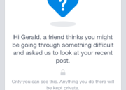 Notificación al usuario que posiblemente esté pensando en suicidarse - Facebook