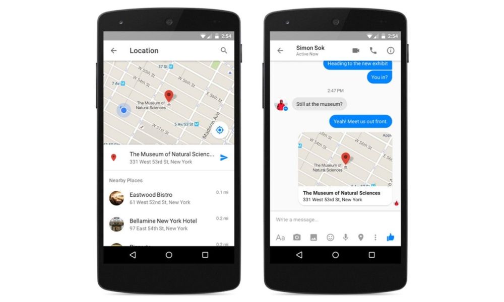 Facebook Messenger ya permite compartir la localización