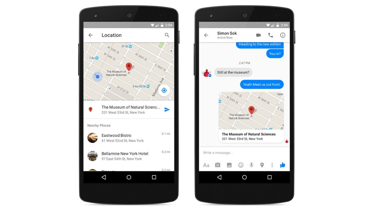 Facebook Messenger ya permite compartir la localización