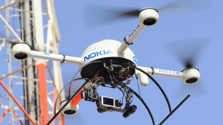 Nokia prueba drones