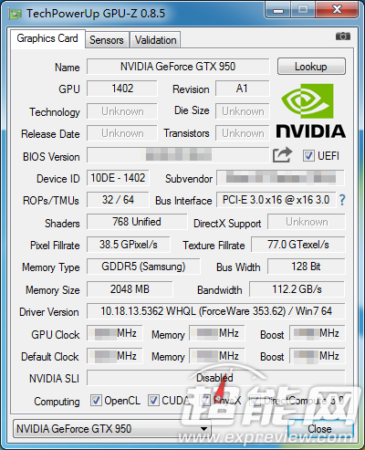 NVIDIA-GeForce-GTX-950-GPUZ-Specifications