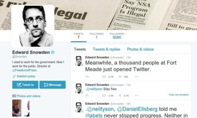 Aparece en Twitter una cuenta verificada de Edward Snowden