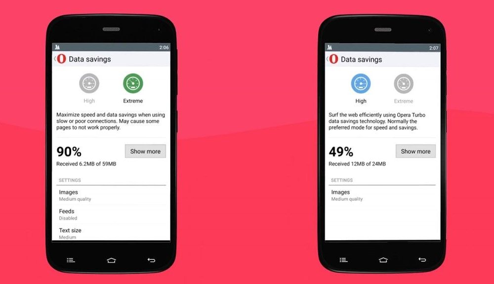 Opera Mini para Android amplía posibilidades pudiendo modificar el ancho de banda a utilizar por el navegador