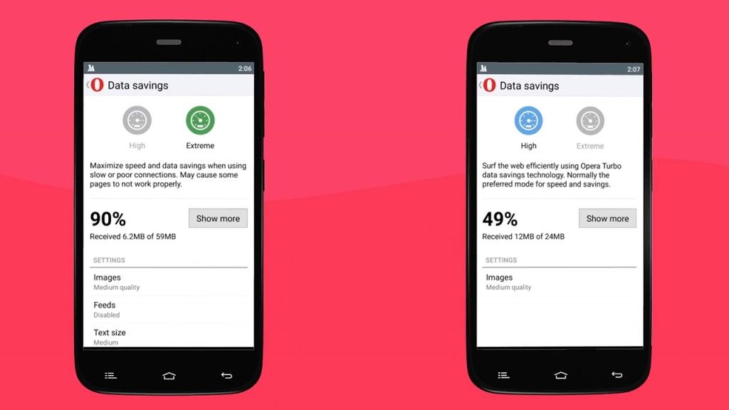 Opera Mini para Android amplía posibilidades pudiendo modificar el ancho de banda a utilizar por el navegador