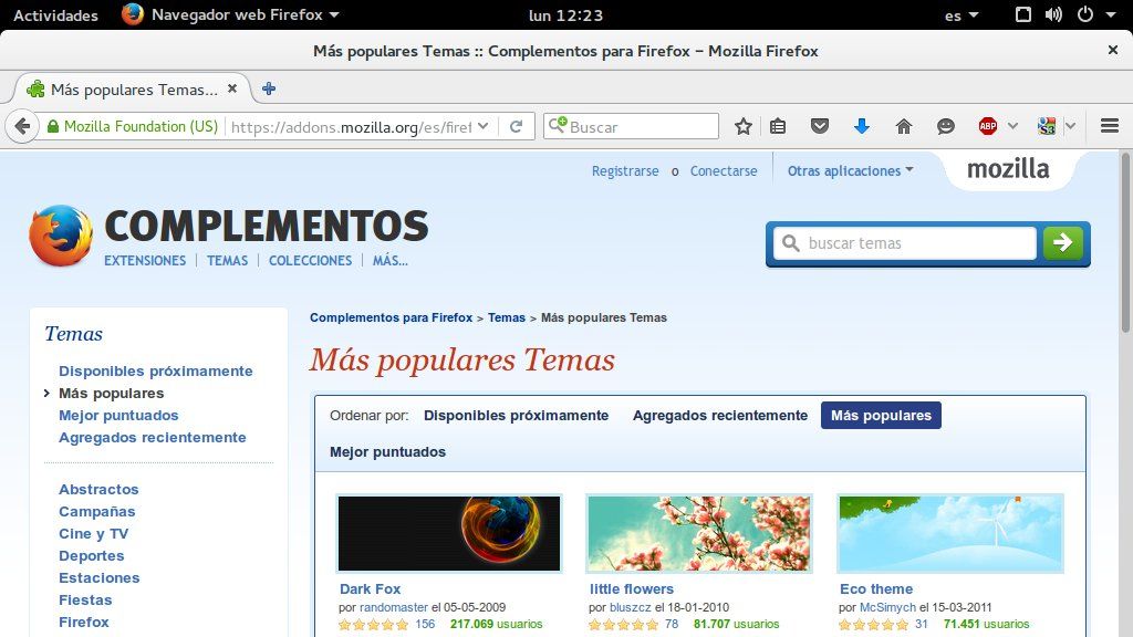 Mozilla planea eliminar los temas completos de Firefox