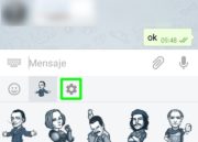 Cómo acceder a la opción de gestión de los stickers en una conversacion de Telegram