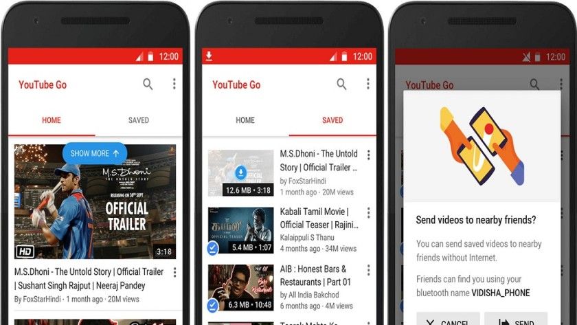 Youtube Go permitirá descargar vídeos y compartirlos offline