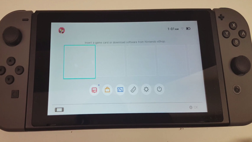 interfaz de Nintendo Switch