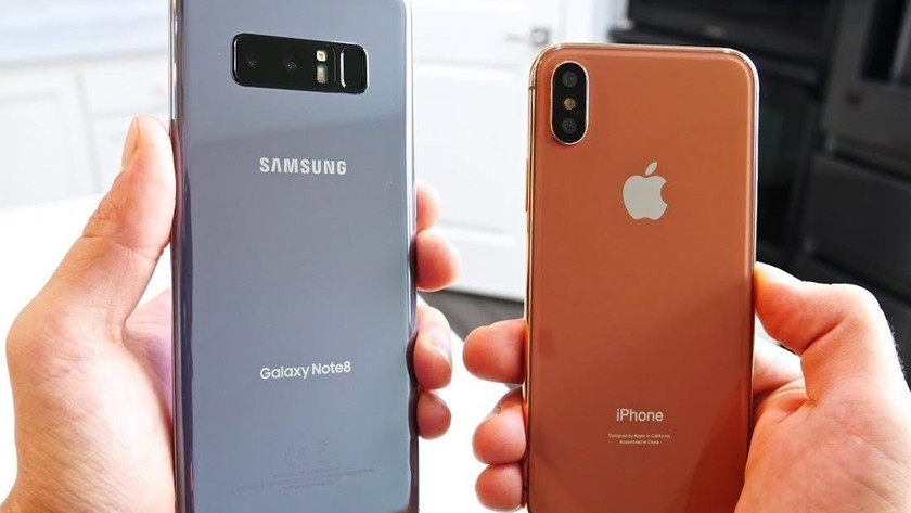 iPhone X contra Galaxy Note 8