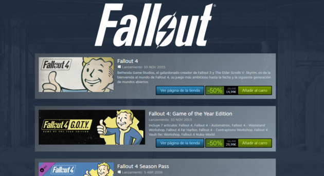  Steam Fallout Rebajas
