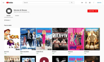 YouTube películas cine gratis anuncios