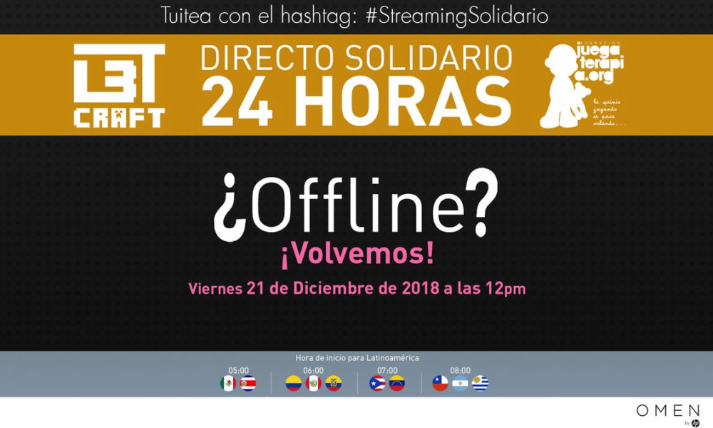 Streaming Solidario HP OMEN L3TCraft