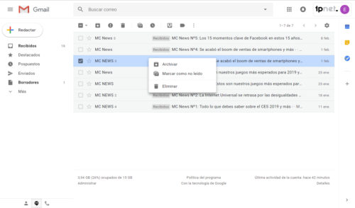 Gmail Boton Derecho