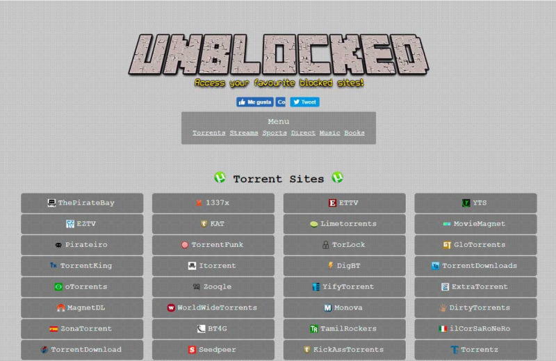 Unblocked Censura Webs Piratería