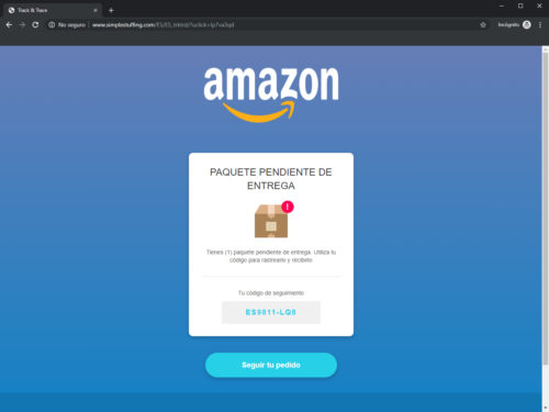 Amazon Estafa Phising Web