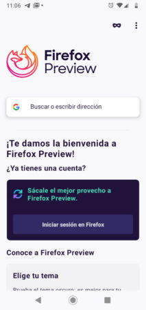 Firefox Preview (nuevo Firefox para Android)