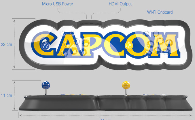 Dimensiones y características basicas del Capcom Home Arcade