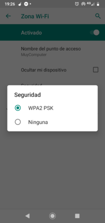 Seguridad del punto de acceso Wi-Fi en Android