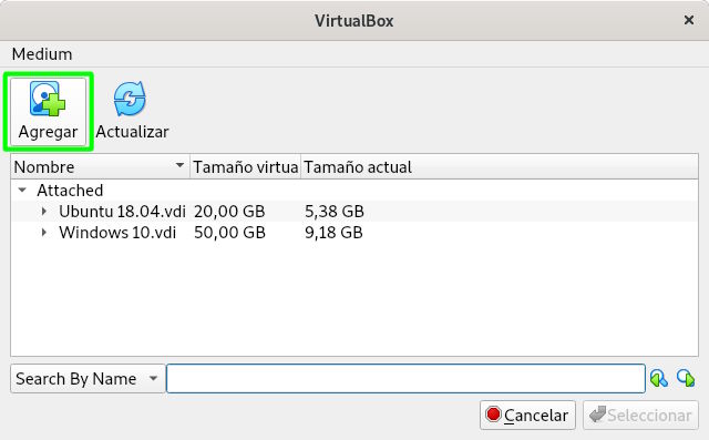 Establecer disco duro virtual descargado a Bodhi Linux en VirtualBox