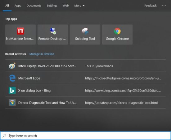 Fallo en los gráficos Intel con Windows 10