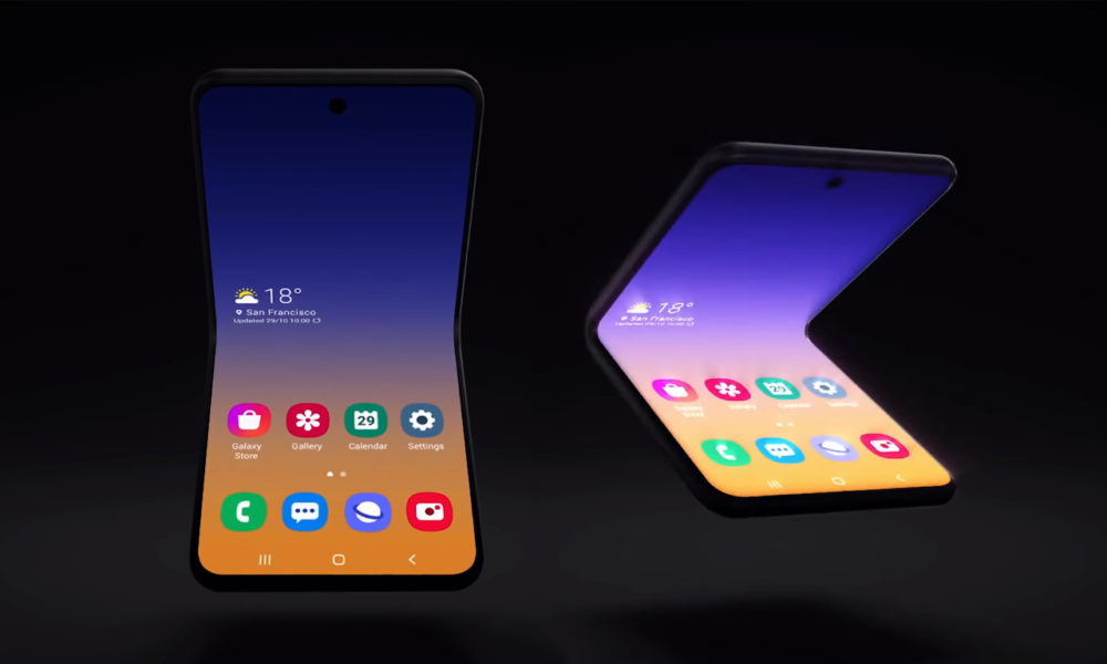 Samsung teléfono plegable vertical