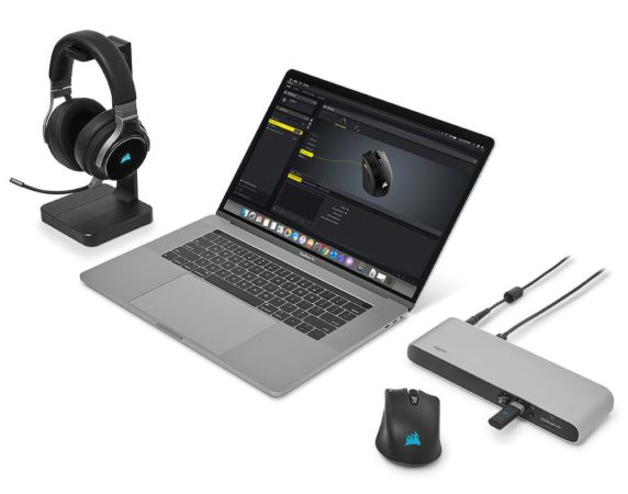 software Corsair iCUE ejecutado en un MacBook Pro