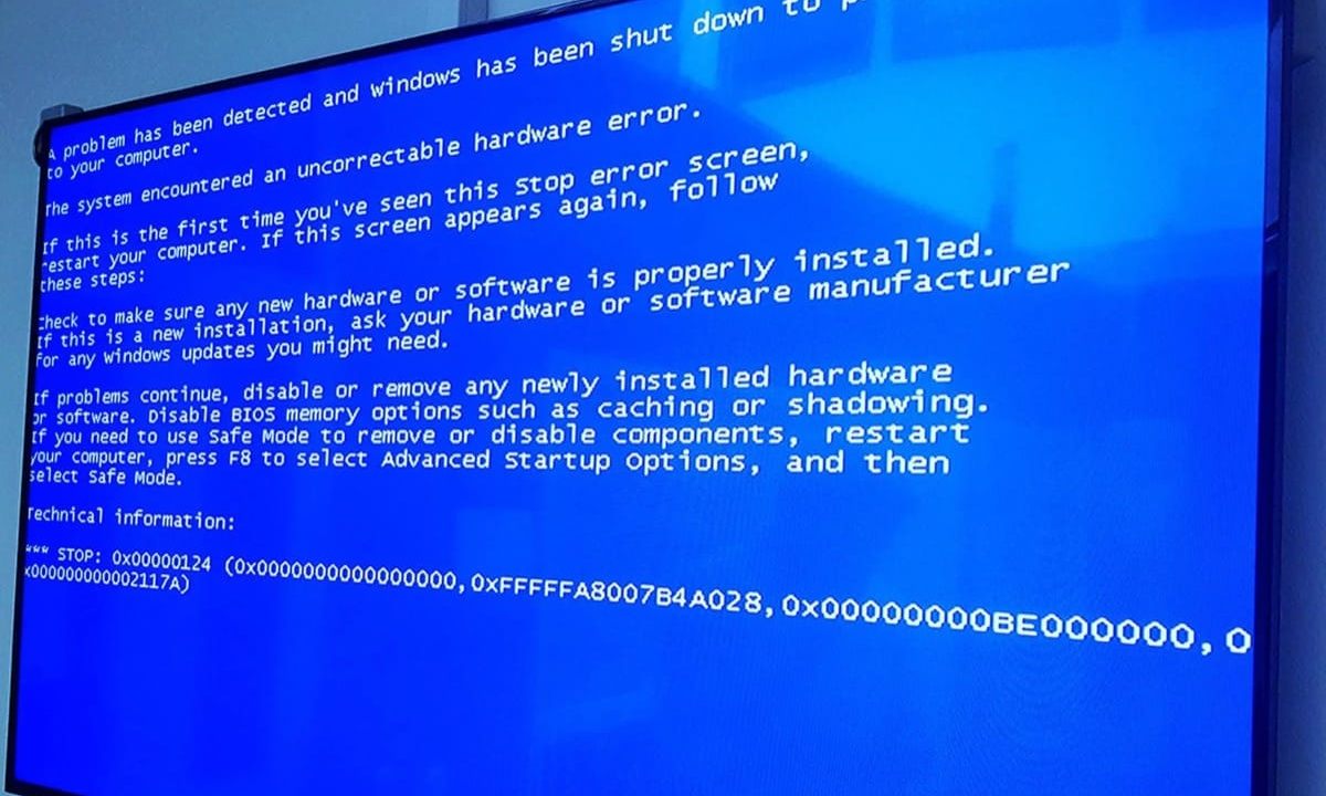 errores en Windows 10