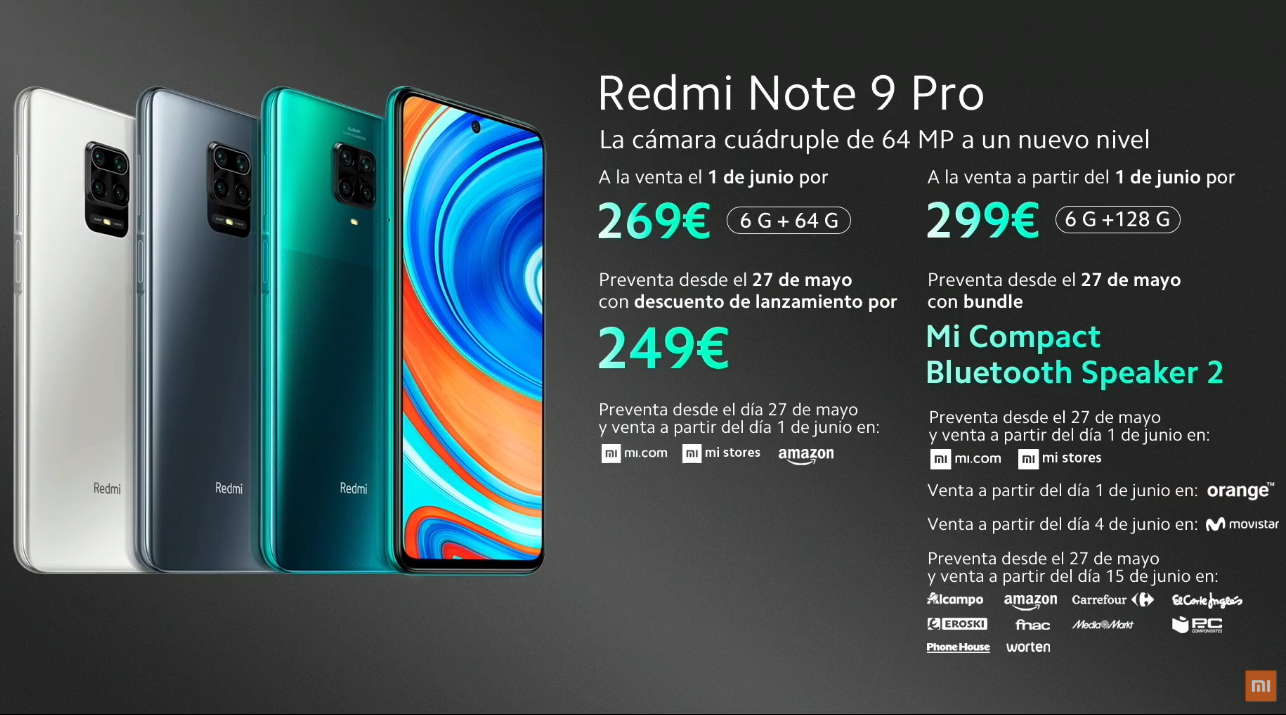 Xiaomi Redmi Note 9 : Caracteristicas y especificaciones