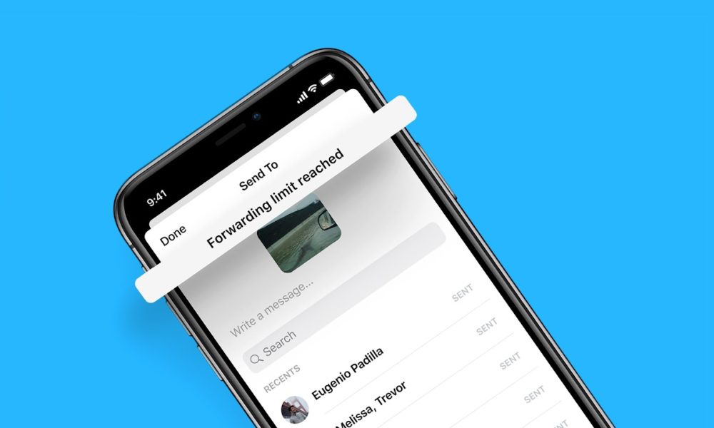 Reenvío de mensajes en Facebook Messenger