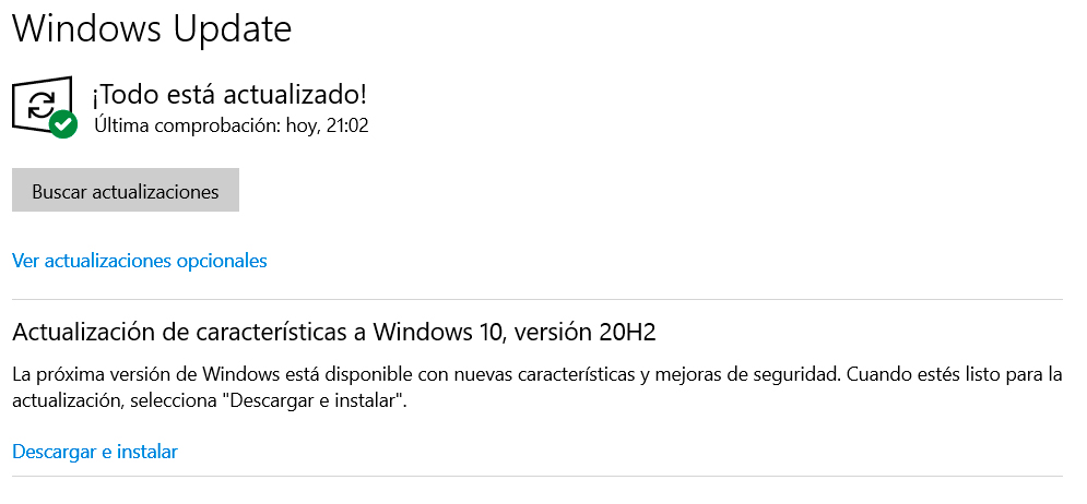 Windows 10 20H2 ya está aquí