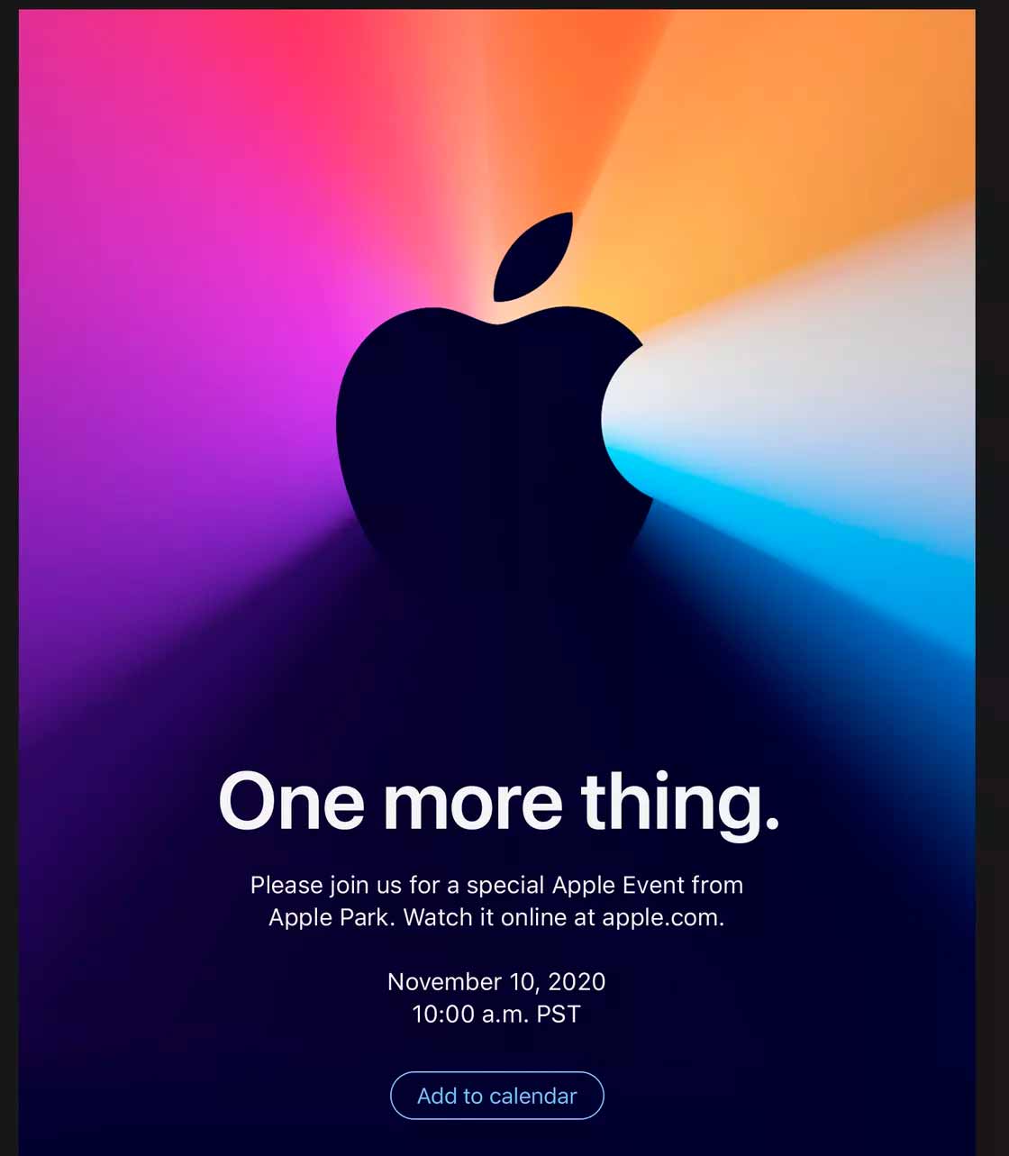 Apple Silicon debutará el 10 de noviembre