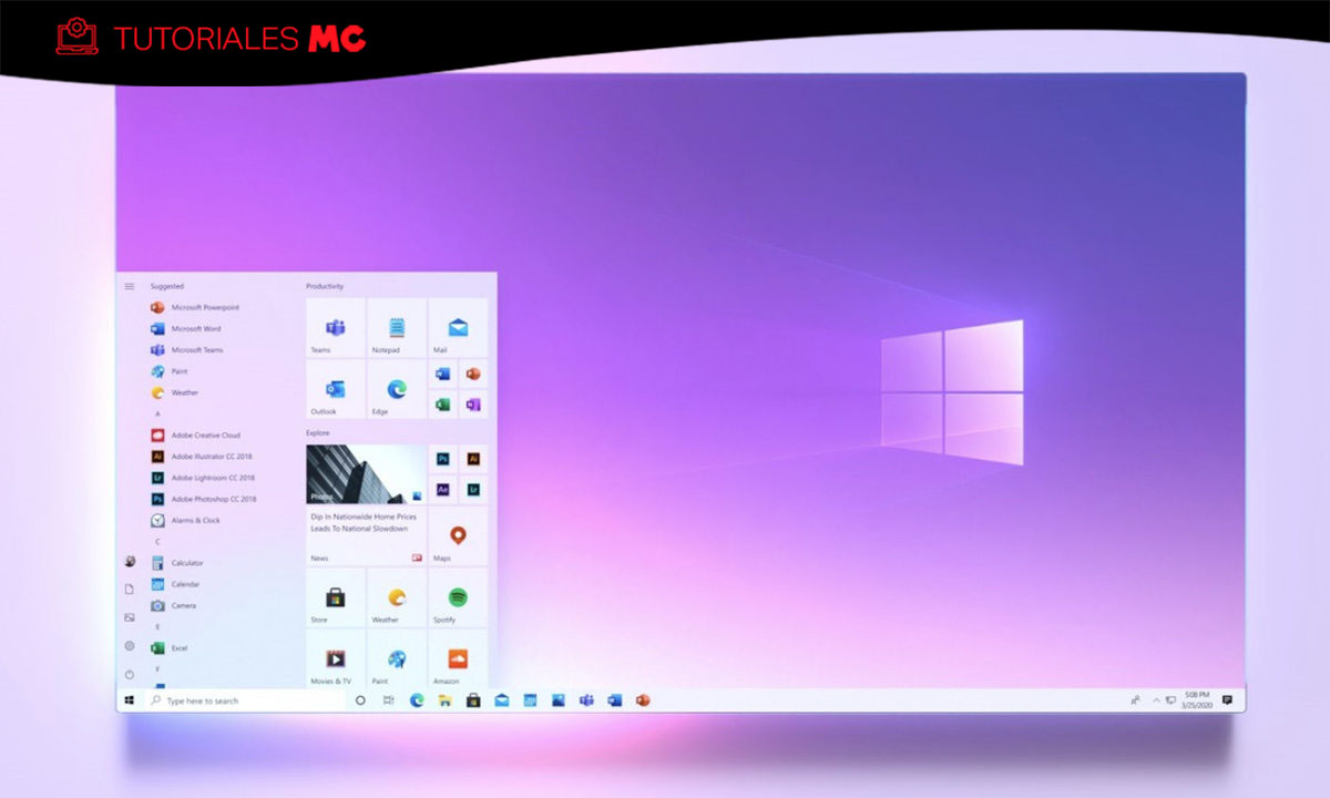 menú de inicio de Windows 7