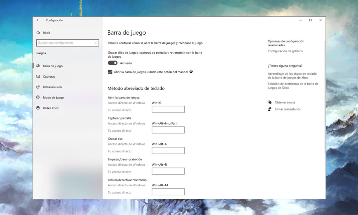 Cómo Activar Xbox Game Bar Windows 10