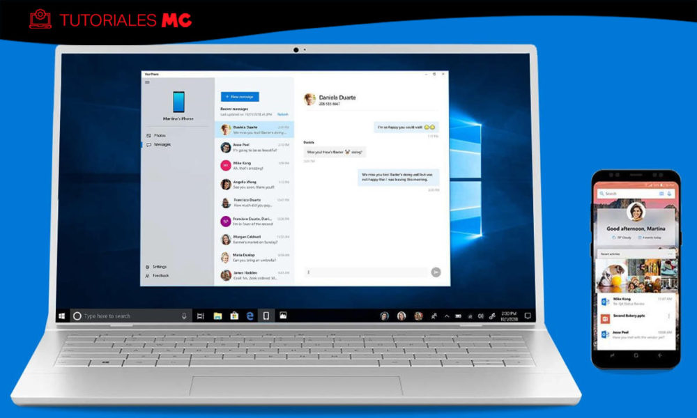 móvil Android en Windows 10